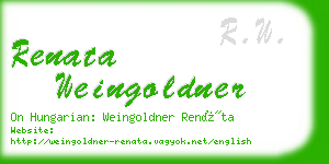 renata weingoldner business card